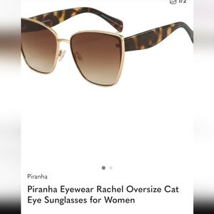 Piranha Women's Cat Eye Sunglasses - Gold Frame with Brown Lenses